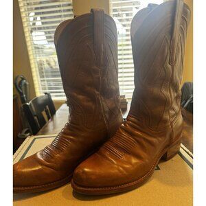 Tecovas “The Jason” Mens Size 10D Cowboy Boots Tan Caramel Calfskin Leather EUC